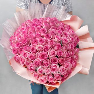 Букет из 101 розовой розы Букет из 101 розовой розы